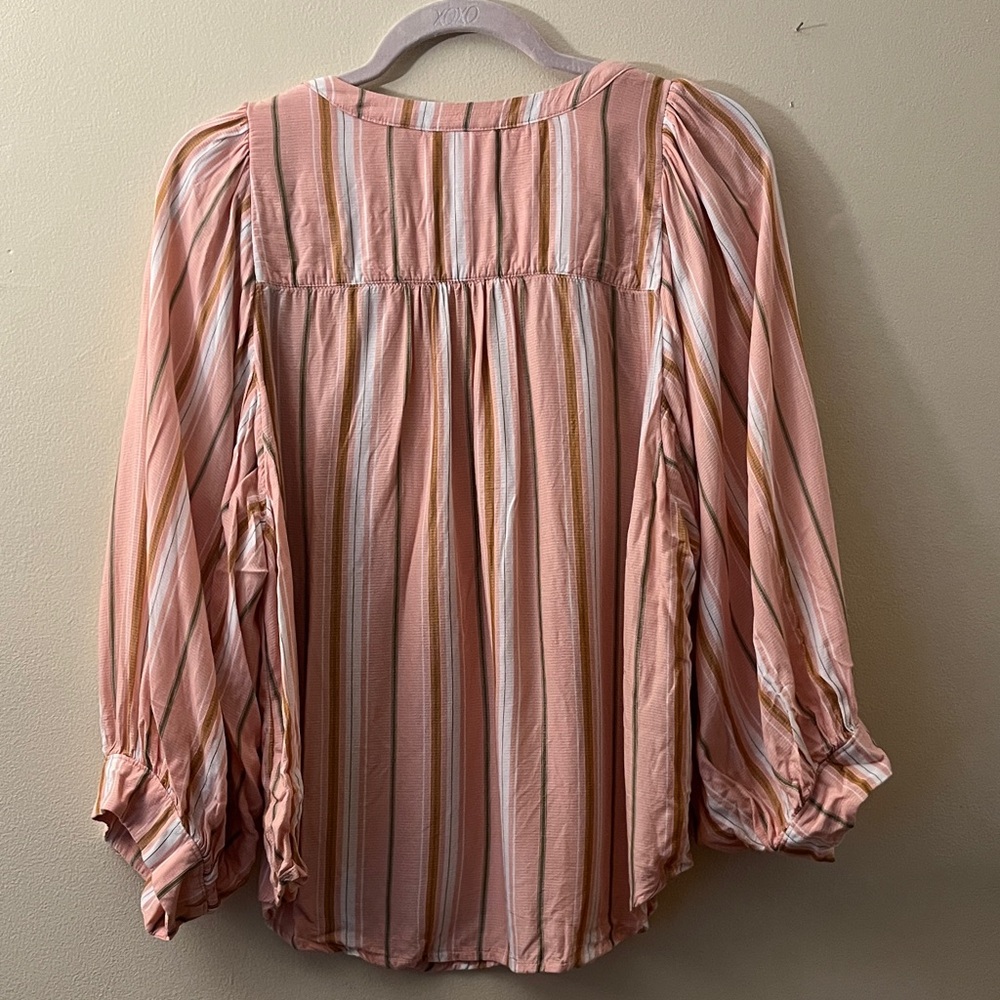 Maeve Brenda Blush Striped Blouse - Picture 6 of 9